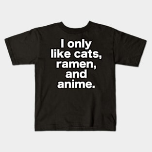 Cat Ramen Anime Kids T-Shirt